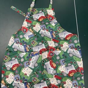 Golf Print Kay Dee Designs Apron Hole in One Cotton NWT Gift For Dad Made In USA